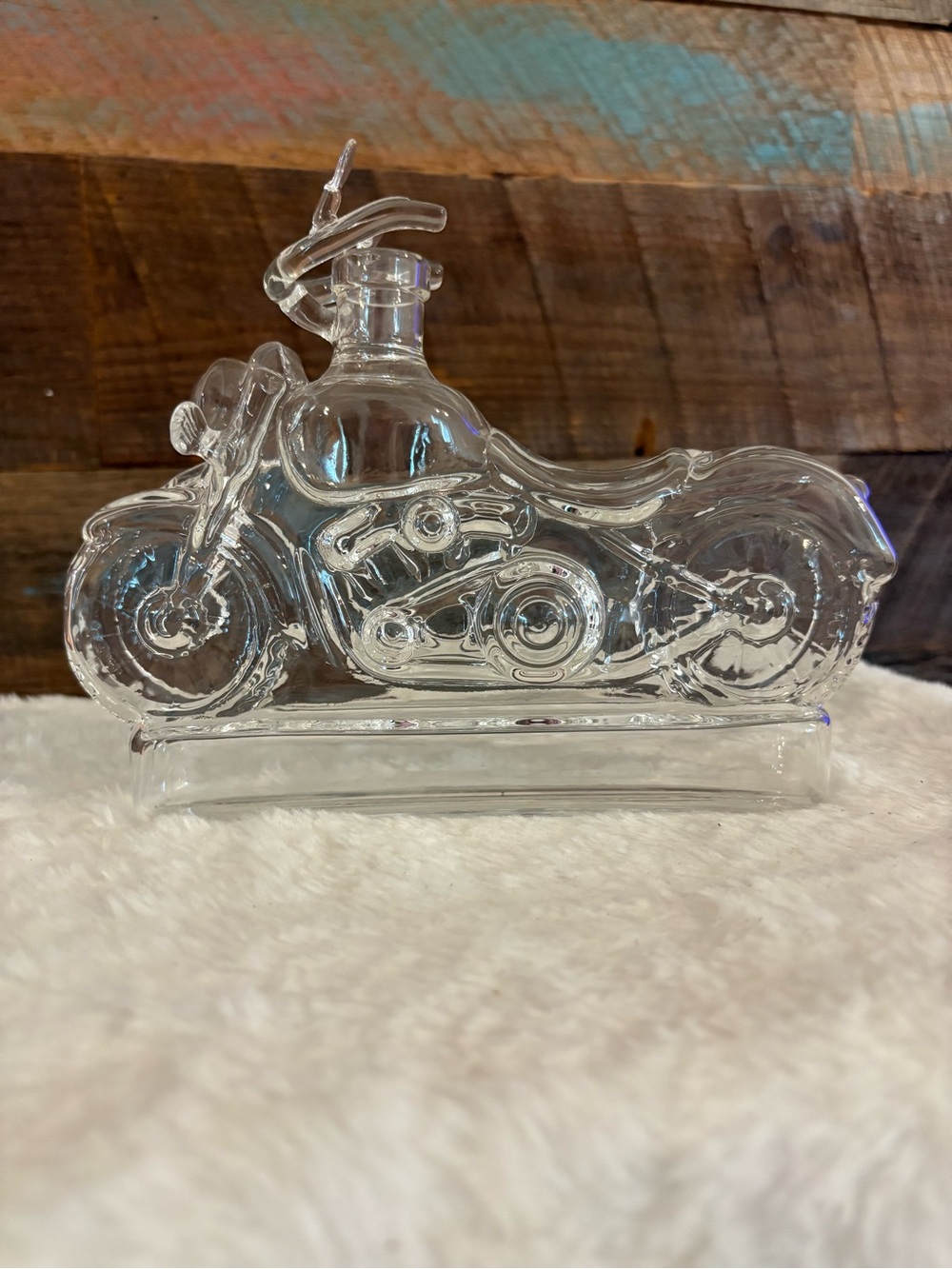 Clear Glass Motorcycle Decanter - Home Art